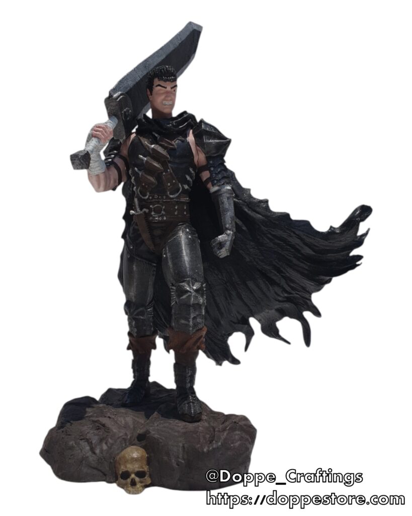figura de guts berserk fondo blanco